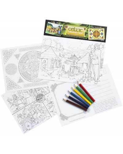 Celtic Educational Colouring Postcards