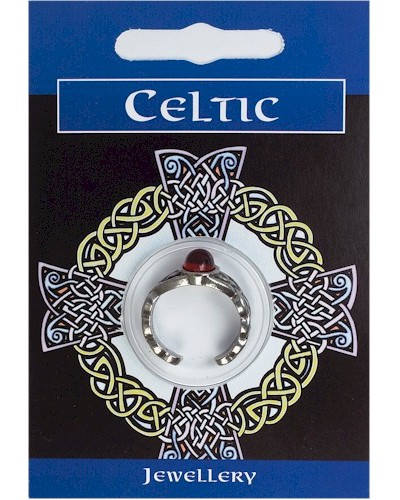 Celtic Gem Ring - Pewter