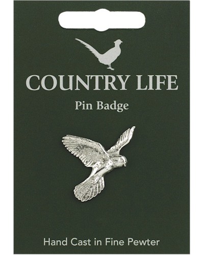 Country Life Kestrel Pin Badge - Pewter