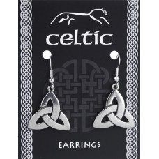 Celtic Triquetra Knot Earrings - Pewter