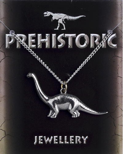 Diplodocus Pendant on Chain - Pewter