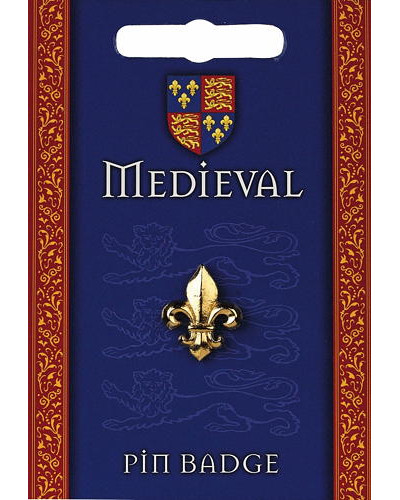 Heraldic Fleur de Lis Pin Badge - Gold Plated