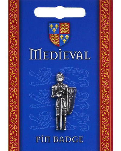 Medieval Knight Pin Badge - Pewter