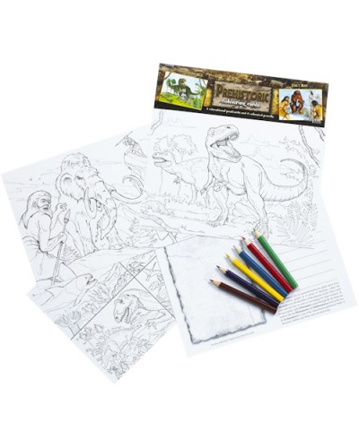 Prehistoric Educational Colouring Postcards