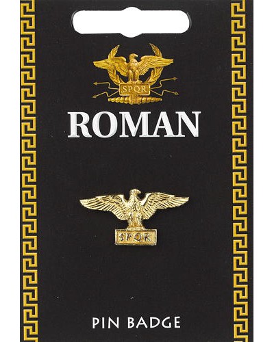 Roman Eagle Pin Badge - Gold Plated