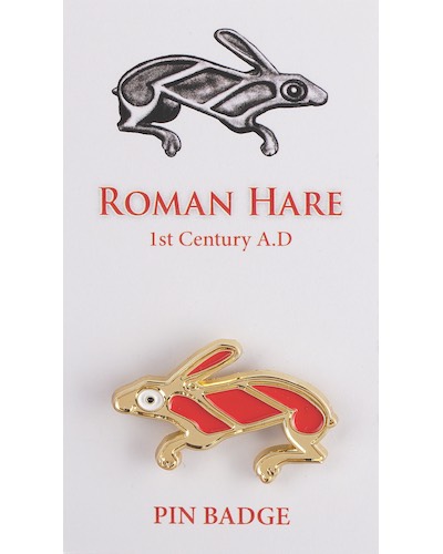 Roman Hare Enamel Pin Badge