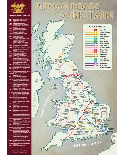 Roman Roads Poster - A3