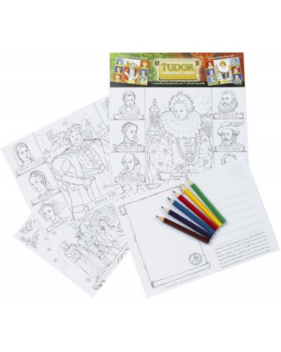 Tudor Educational Colouring Postcards