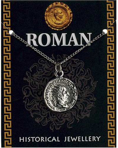 Roman Trajan Coin Pendant - Pewter