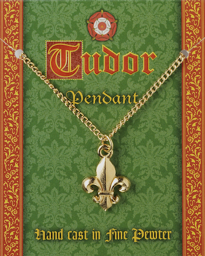 Tudor Fleur de Lys Pendant - Gold Plated