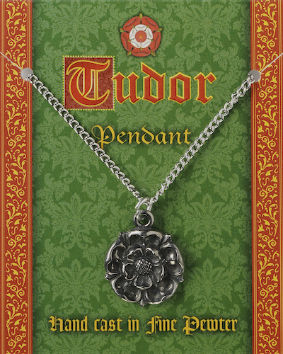 Tudor Rose Pendant - Pewter