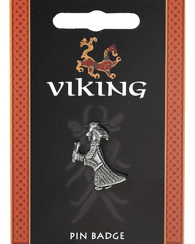 Valkyrie Pin Badge - Pewter