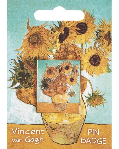 Van Gogh 3D Sunflowers Pin Badge