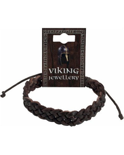 Viking Leather Single Plaited Bracelet (2 Designs)