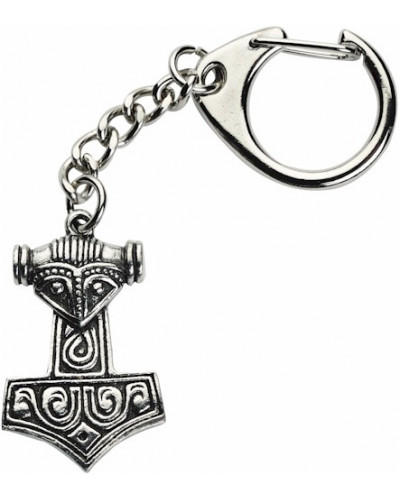 Thors Hammer with Face Key-Ring