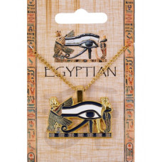 Wadjet Eye Enamel Pendant on Chain