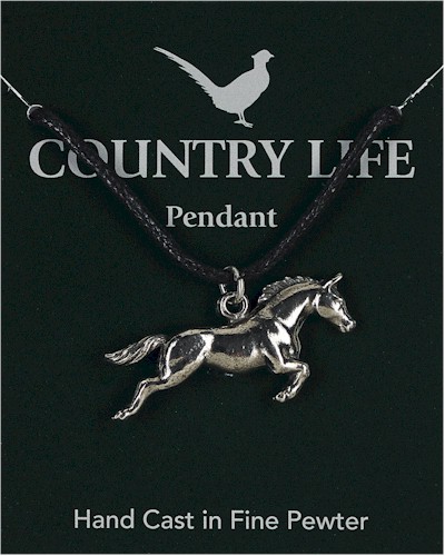 Country Life Horse Pendant - Pewter